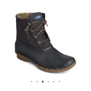 Sperry Black Quilted Duck Boots